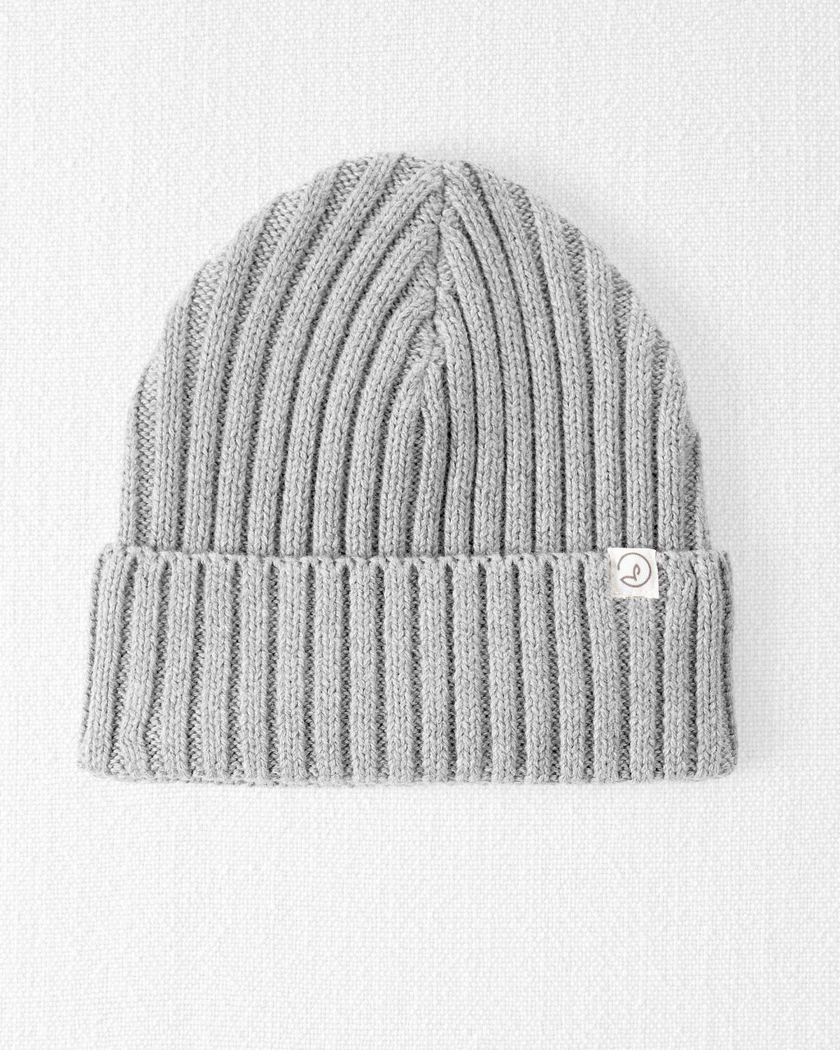 Toddler Organic Cotton Ribbed Knit Beanie in Grey

 - Little Planet | Carter's | Carter's Inc