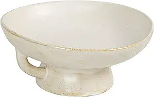 Creative Co-Op Stoneware Bowl w Reactive Glaze, White | Amazon (US)