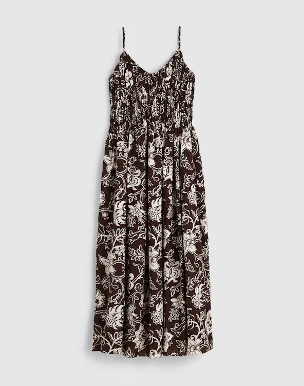 Ruched V-Neck Sleeveless Maxi Dress | Madewell