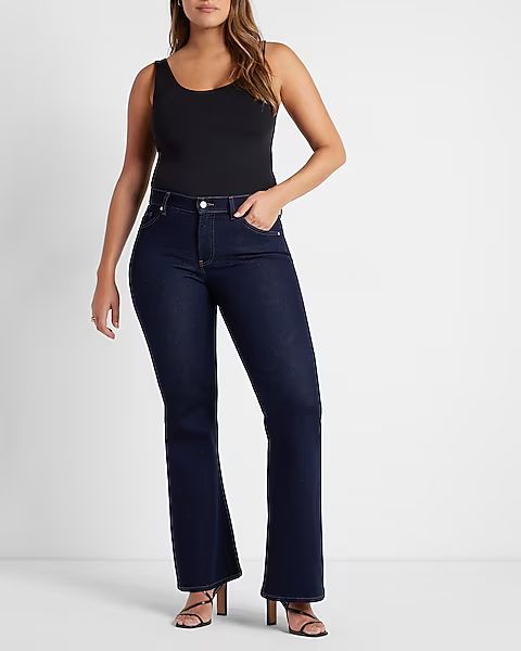 Mid Rise Rinse 70s Flare Jeans | Express