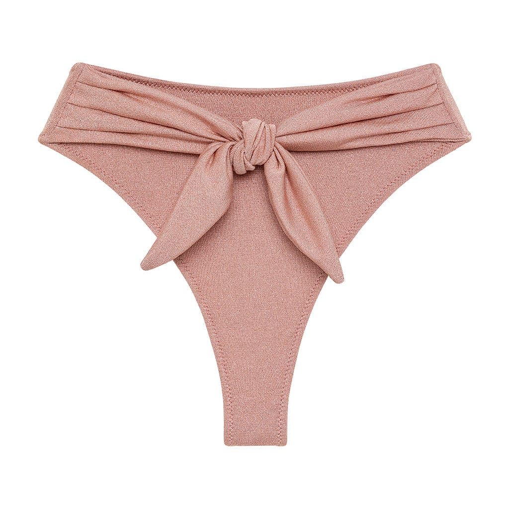 Prima Pink Sparkle Paula Tie-Up Bikini Bottom | Montce