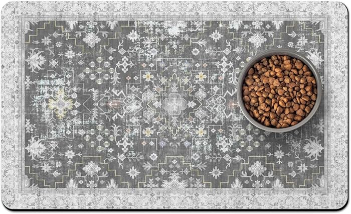 Pet Food Mats for Floor, Absorbent Dog Mat for Food and Water Dispenser Mat, Dog Food Mat Quick Dry Cat Food Mat Pet Supplies | Amazon (US)