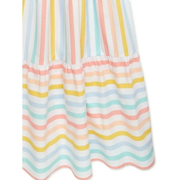 Wonder Nation Girls Tiered Maxi Dress, Sizes 4-18 & Plus | Walmart (US)