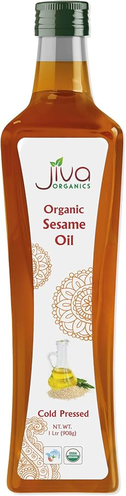 Jiva Organics Organic Sesame Oil 1 Liter Bottle - Ideal for Ayurvedic & Cooking, from Organic See... | Amazon (CA)
