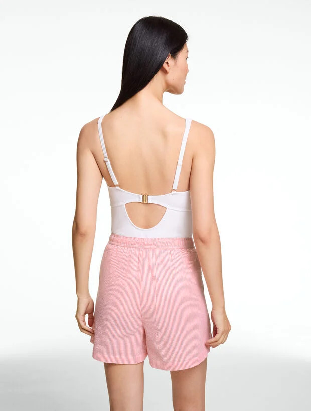 Aqua Club Seersucker Shorts Cover-Up - Classic Stripe | Talbots