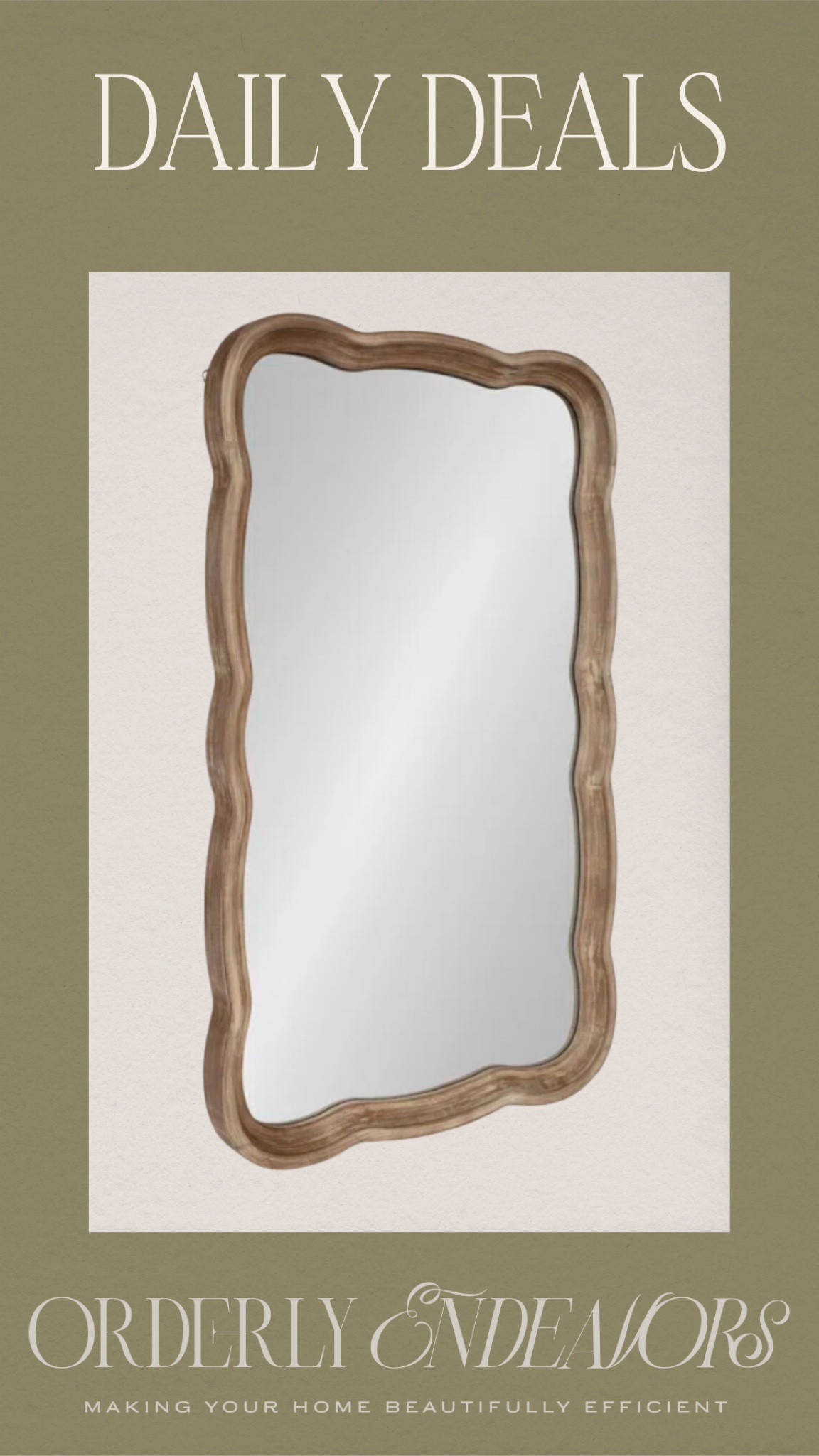 Scallop wood mirror.

#LTKHome