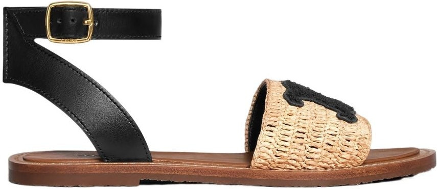 CALFSKIN FLAT STRAP SANDALS | LOZURI