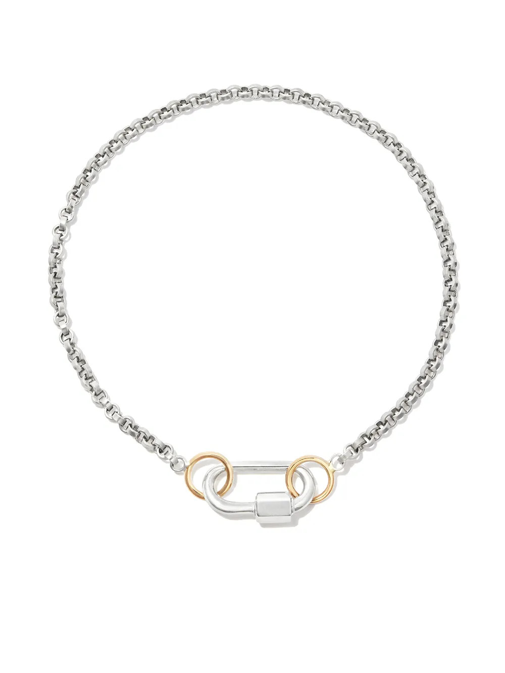 14kt yellow gold and silver Baby Lock bracelet | Farfetch Global