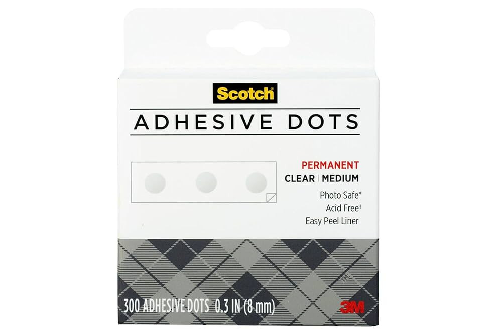 Scotch Adhesive Dots, Medium, Clear, 300-Count, 12-Pack – Permanent, Photo-Safe, Acid-Free Adhe... | Amazon (US)