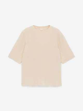 Knitted Wool T-Shirt – Beige – Women – ARKET GB | Arket UK
