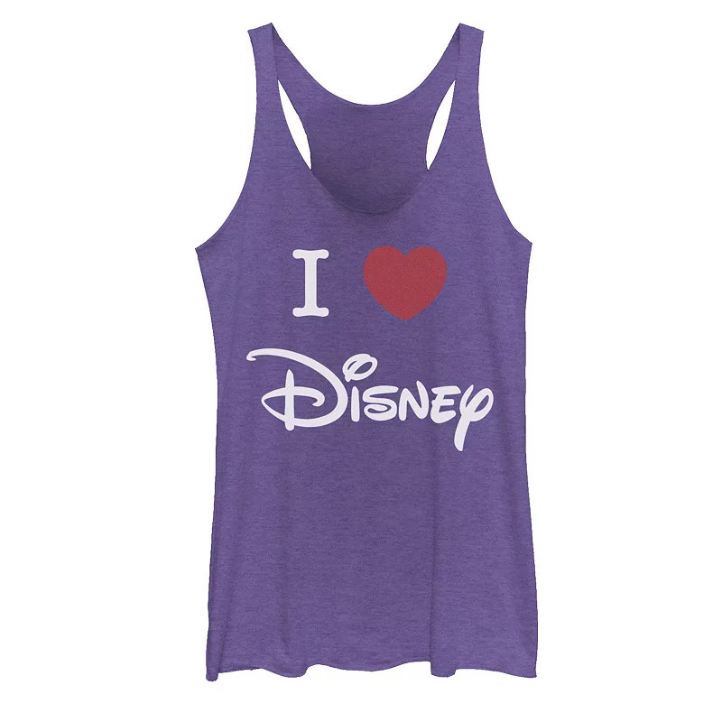 Juniors' Disney I Love Disney Logo Tank Top, Girl's, Size: XS, Purple Grey | Kohl's