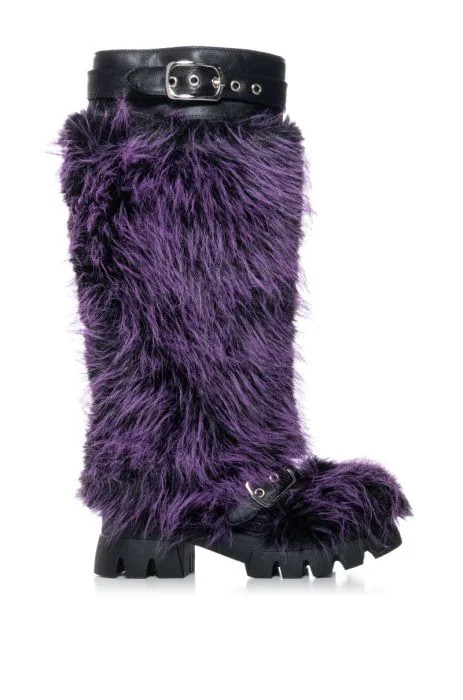 AZALEA WANG TOMMIE PURPLE FURRY BOOT | AKIRA