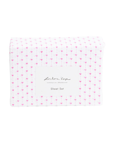 Heart Striped Sheet Set | TJ Maxx