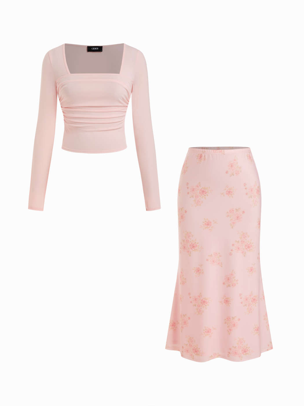 Satin Mid Rise Polka Dot Flared Maxi Skirt CHF 37.90Hot | Cider