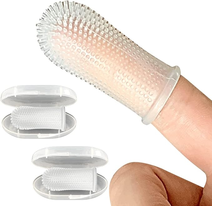 Jasper 360º Dog Fingerbrush Toothbrush Kit (2-Pack) Ergonomic Design, Full Surround Bristles for... | Amazon (US)