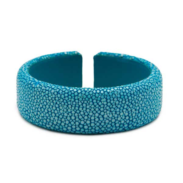 Turquoise Stingray Flat Cuff - 20mm | Andrea Montgomery Designs