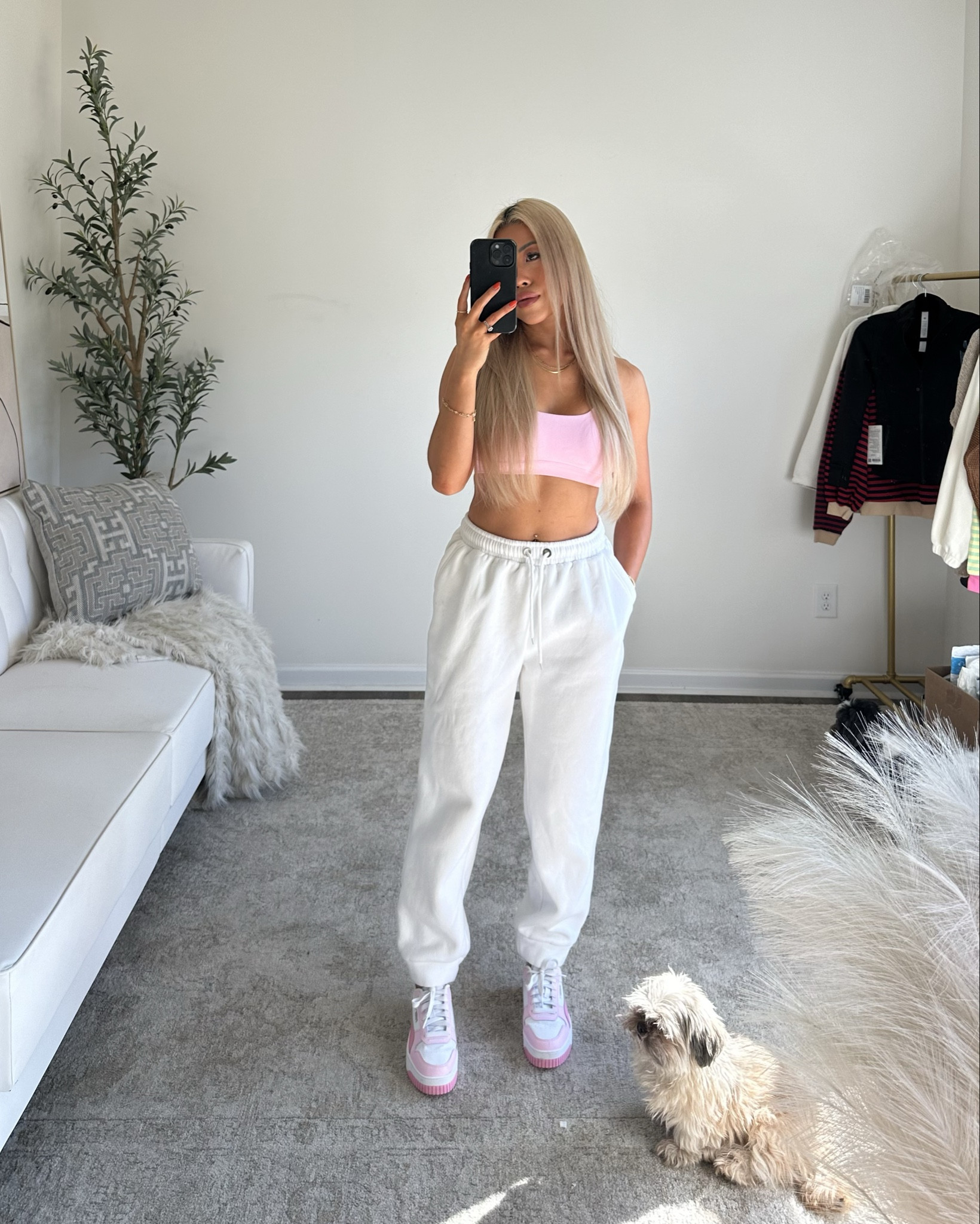 Necessary sweats 🫡 These are a size M for an extra loose fit and they are fleece lined for extra warmth! And these shoes I grab all the time- they come in other color options as well and are BOGO at rack room shoes 👏🏼

#LTKSeasonal #LTKFindsUnder50 #LTKSaleAlert