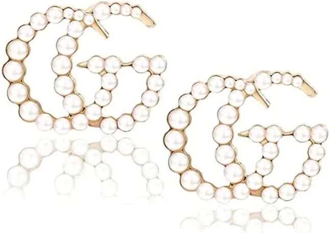 Earrings G Alphabet Earrings GG Earrings Gold Earrings Lightweight Gold Rhinestone Stud Earrings ... | Walmart (US)