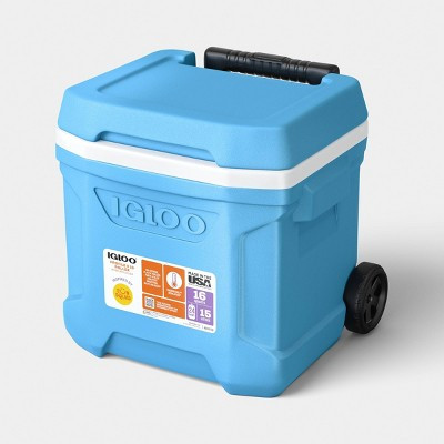 Sun Squad 24 Cans/16qt Rolling Cooler - Carolina Blue | Target