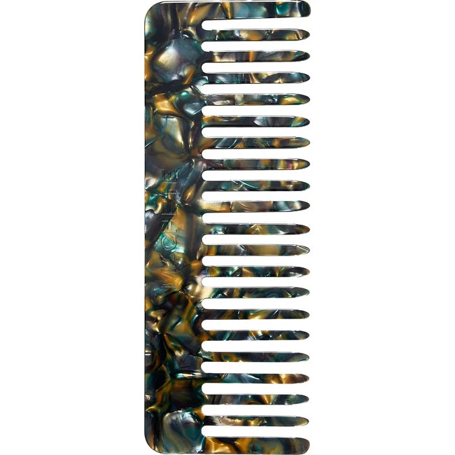 MACHETE | No.2 Wide-Tooth Handcrafted Comb, Green Tortoise | Maisonette | Maisonette