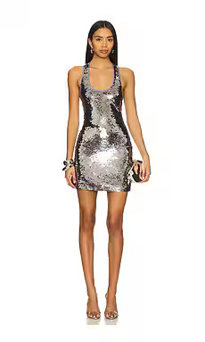 retrofete Alondra Dress in Metallic Slate from Revolve.com | Revolve Clothing (Global)