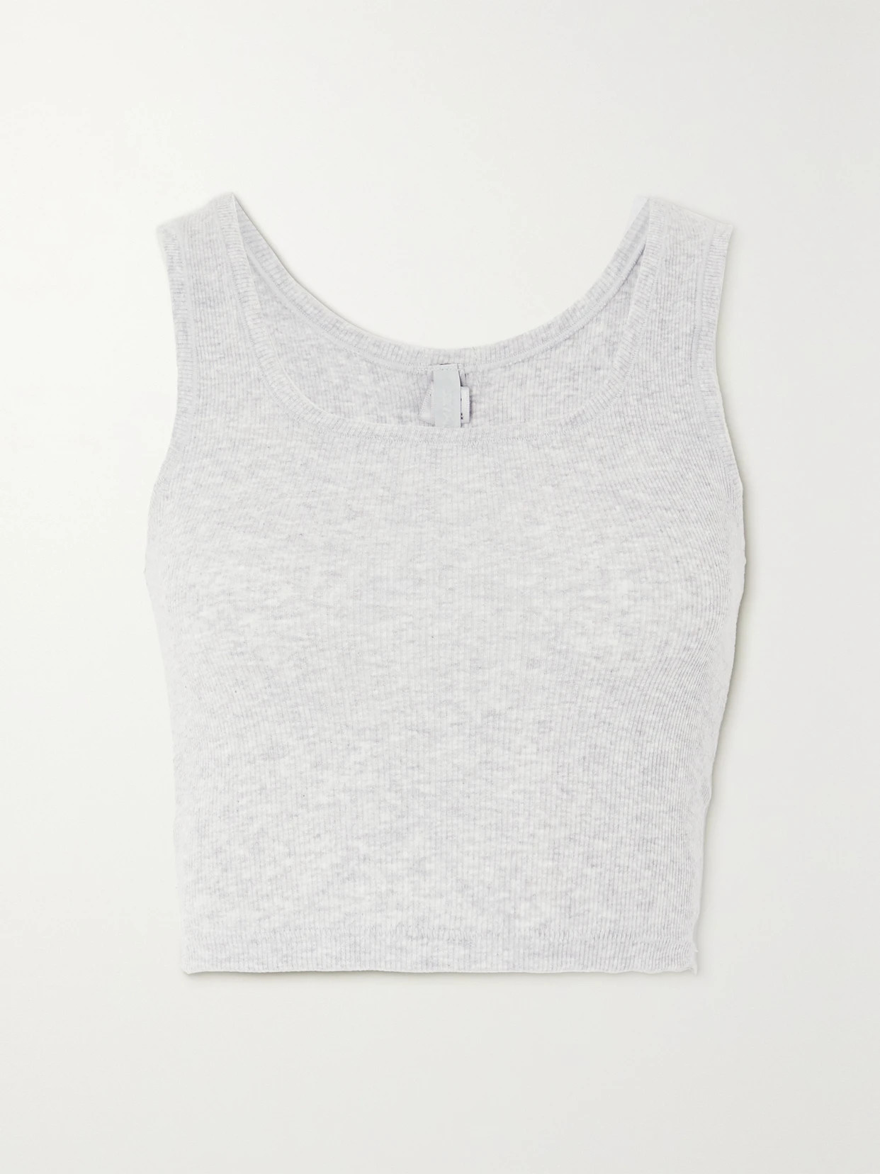 Skims - Ribbed Cotton-blend Jersey Tank - Light Heather Grey | NET-A-PORTER (UK & EU)