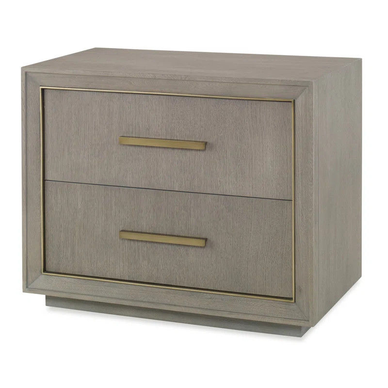 Monarch Kendall 2 - Drawer Nightstand in Gray | Wayfair North America