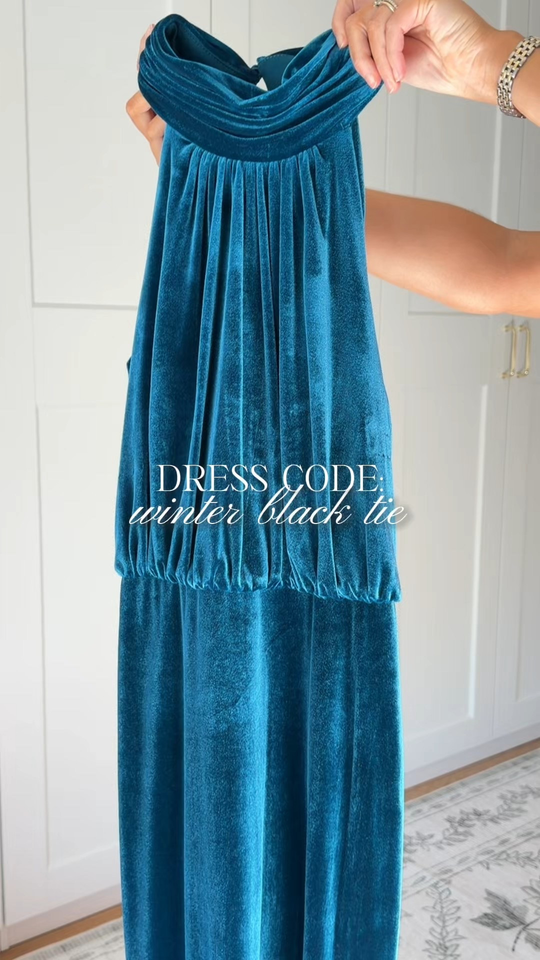 Dress code: winter black tie! Wearing a 2 in dress 