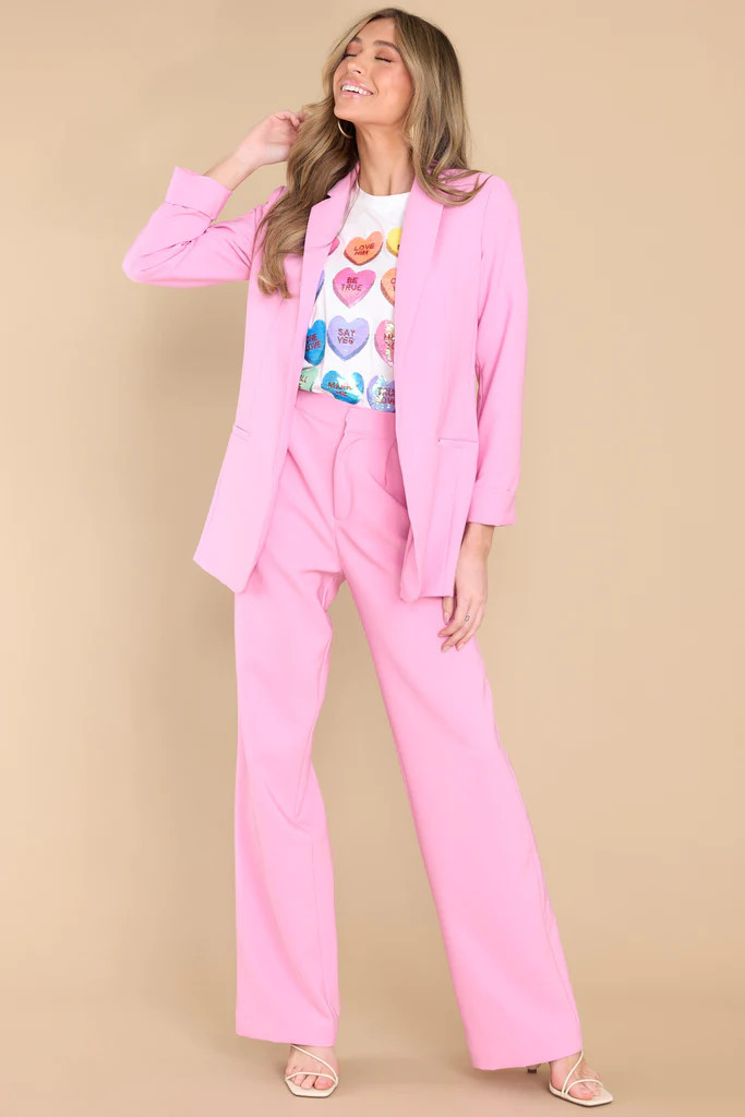 I Already Know Pink Blazer | Red Dress 