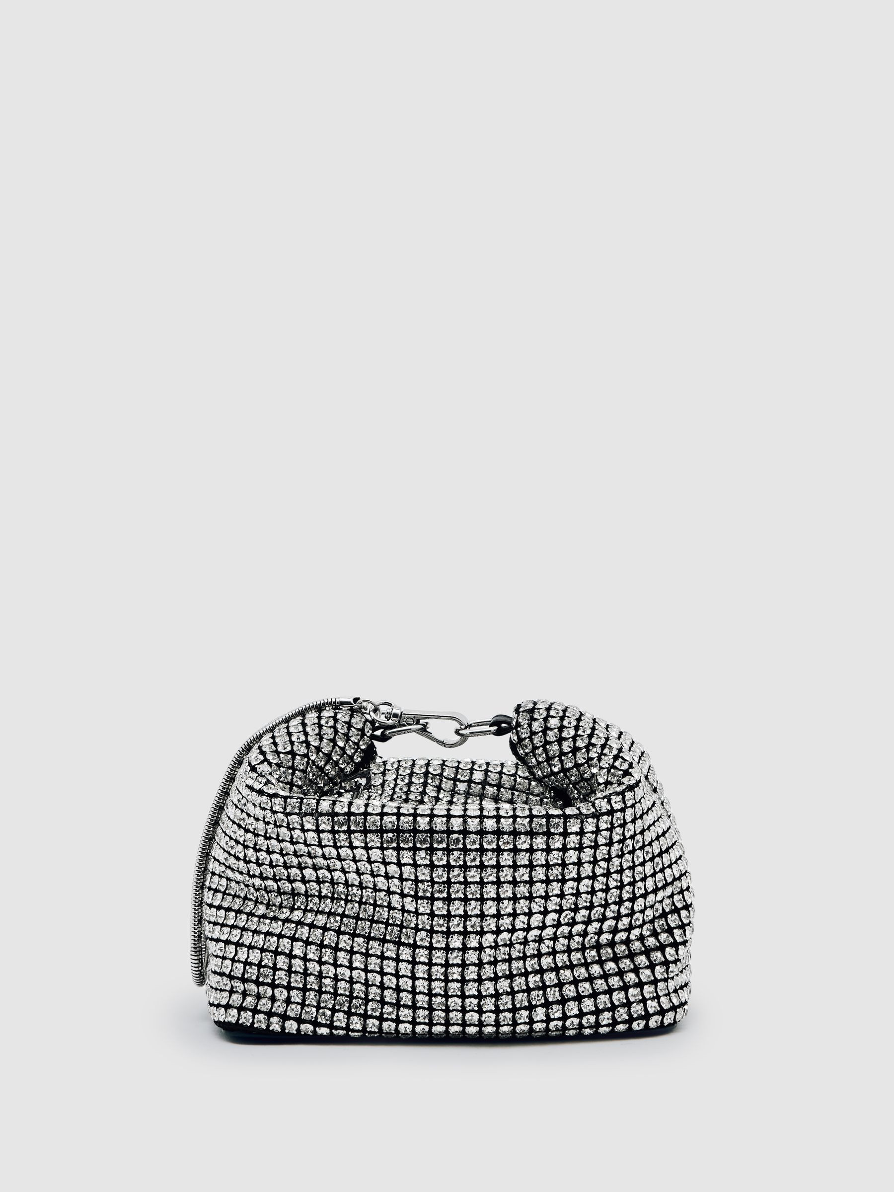 Reiss Crystal Bracelet Pouch Bag in Silver - REISS | Reiss UK