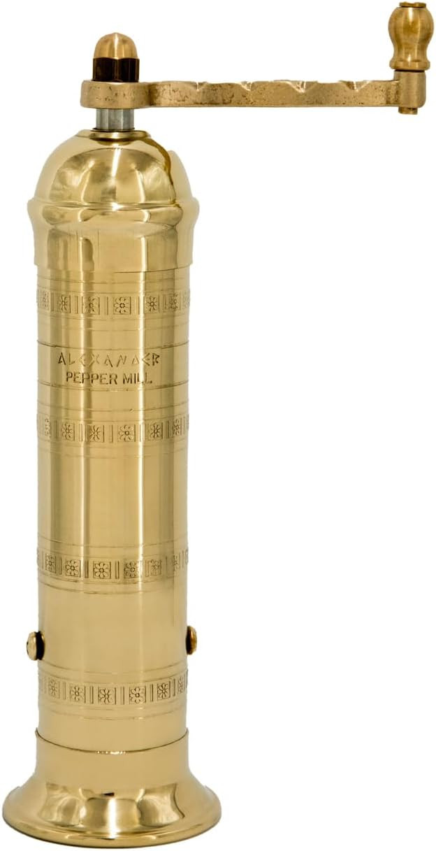 Alexander Home Original Greek Pepper Mill, 8-Inch Brass – European Manual Pepper Grinder Refill... | Amazon (US)