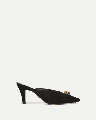 Veronica Beard Rochelle Cabochon Mule Black | Veronica Beard