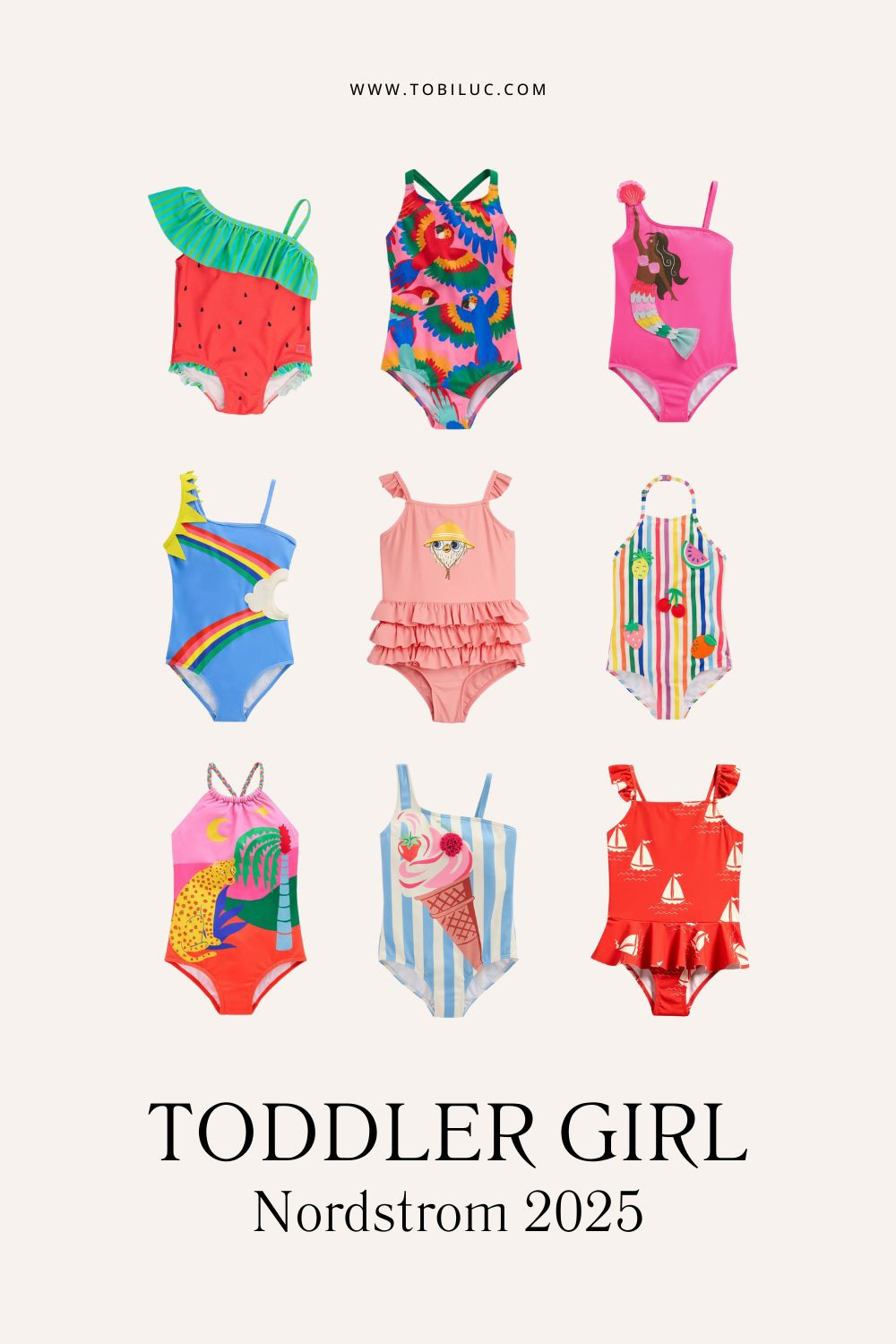 Toddler girl swimwear, swimsuits, 2025. Trendy pieces for beach, summer, pool, vacations. Colorful, fruits, fun and cute styles. Nordstrom. 

 #LTKStyleTip #LTKSwim #LTKKids