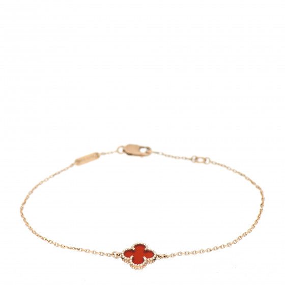 VAN CLEEF & ARPELS

18K Rose Gold Carnelian Sweet Alhambra Bracelet | Fashionphile