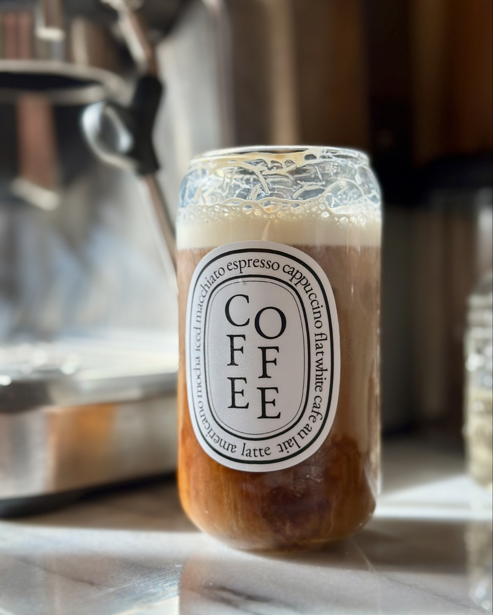 Iced American with Vanilla Cold Foam 🤌🏼🤎

➖Brewed a double shot of espresso with the breville barista express
➖in a tall glass, poured milk (cold) and a splash of vanilla. Frothed with a simple handle held milk frother
➖pour espresso over ice water, add half and half, and add cold foam on top. 


Coffee bar // coffee time // coffee at home // coffee aesthetic // Amazon kitchen // aesthetic coffee glasses // diptyque inspired stickers 

#LTKVideo #LTKhome #LTKfindsunder50