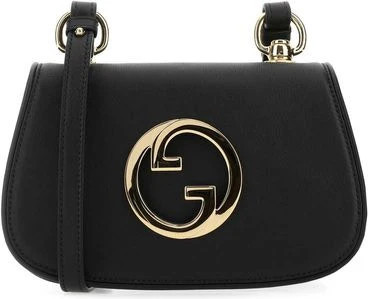 Women's Gucci Blondie Mini Shoulder Bag Leather, Monogram, 5.5 in Blck/Oran | 698643UXXAG | LOZURI