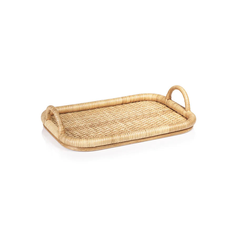 Zodax Tropique Rectangular Rattan Tray - Small | Diane James Home