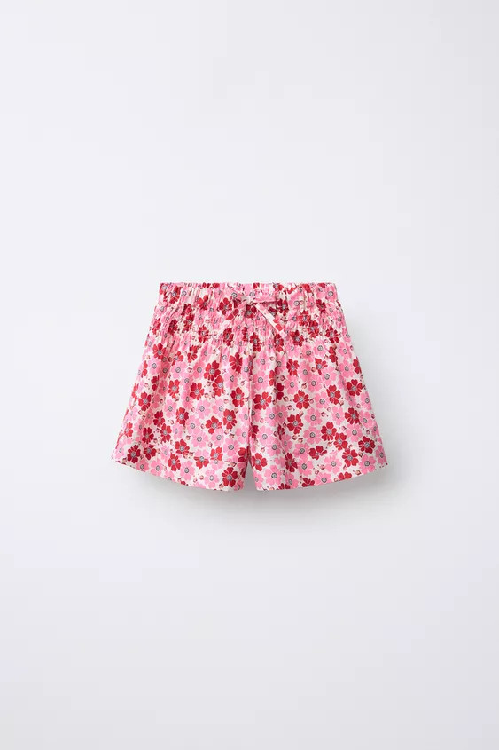 FLORAL POPLIN SHORTS | Zara US