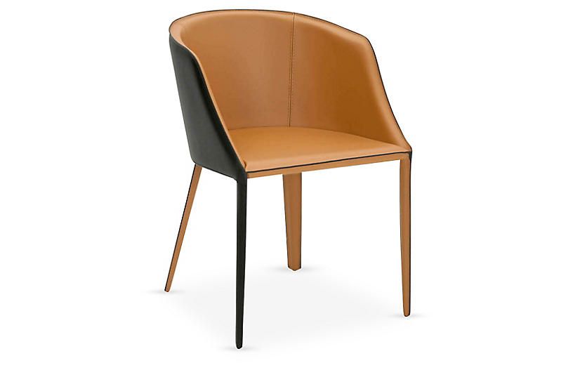 Reeve Side Chair, Saddle Leather | One Kings Lane