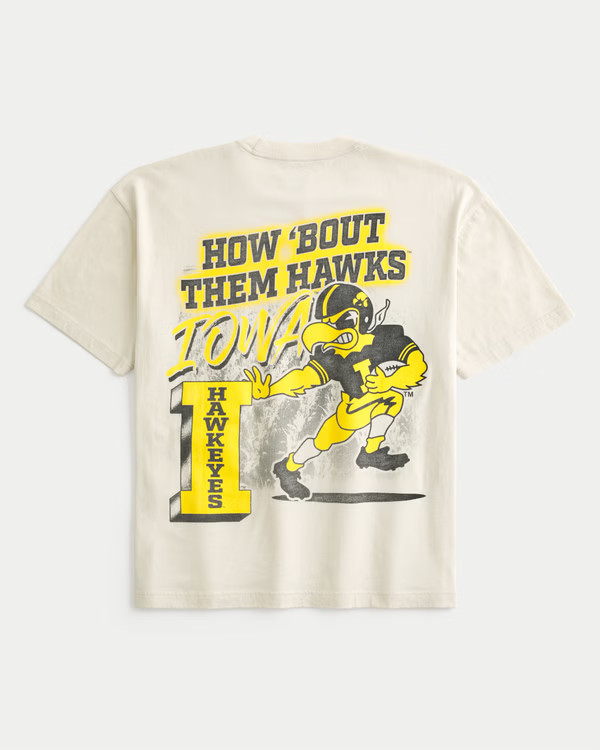 Boxy Iowa Hawkeyes Graphic Tee | Hollister (US)