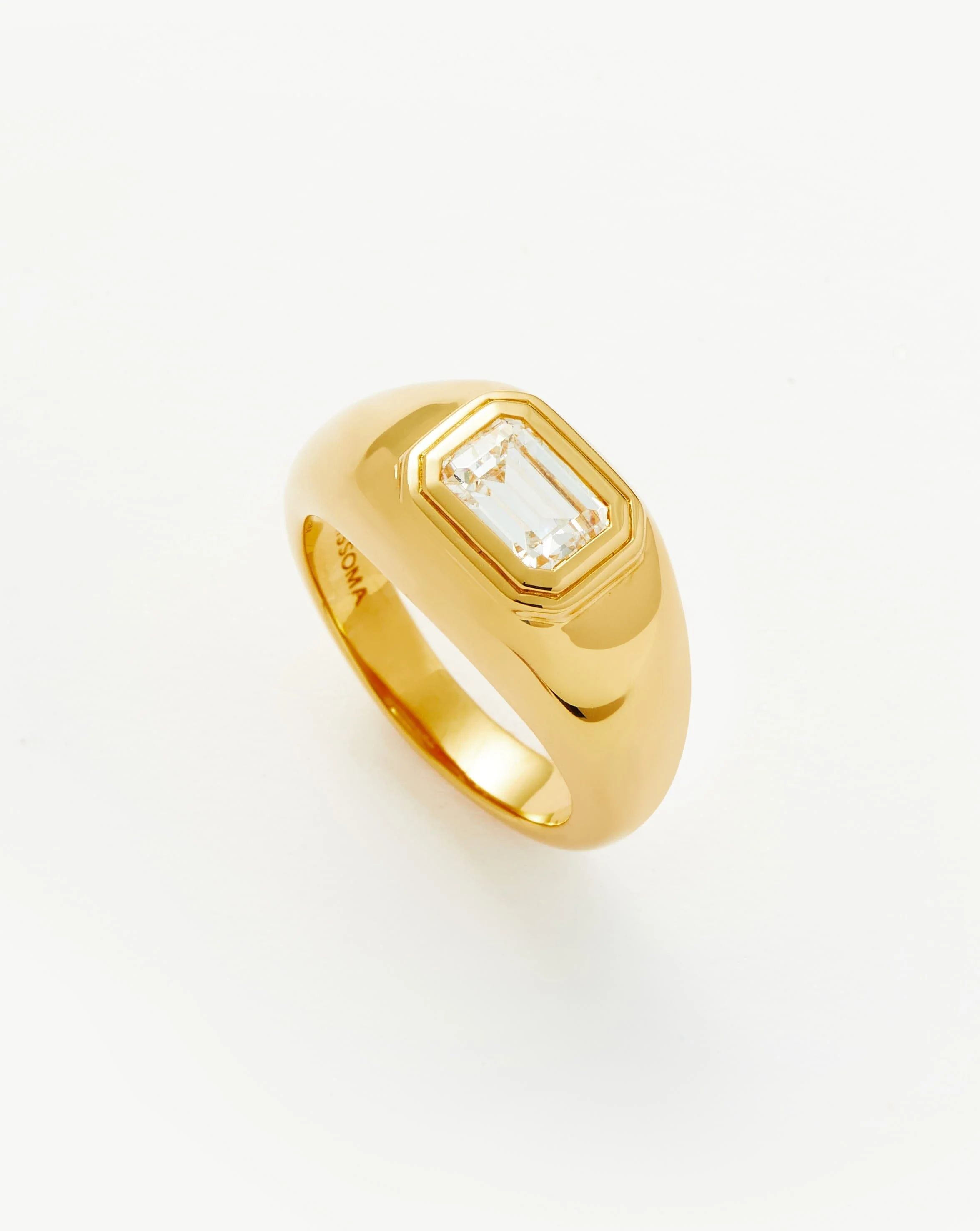 Stone Dome Statement Ring | 18ct Gold Plated Vermeil/Cubic Zirconia Rings | Missoma