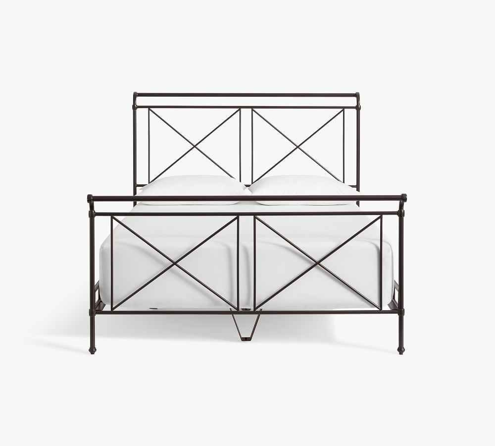 Loleta Iron Sleigh Bed, King | Pottery Barn (US)