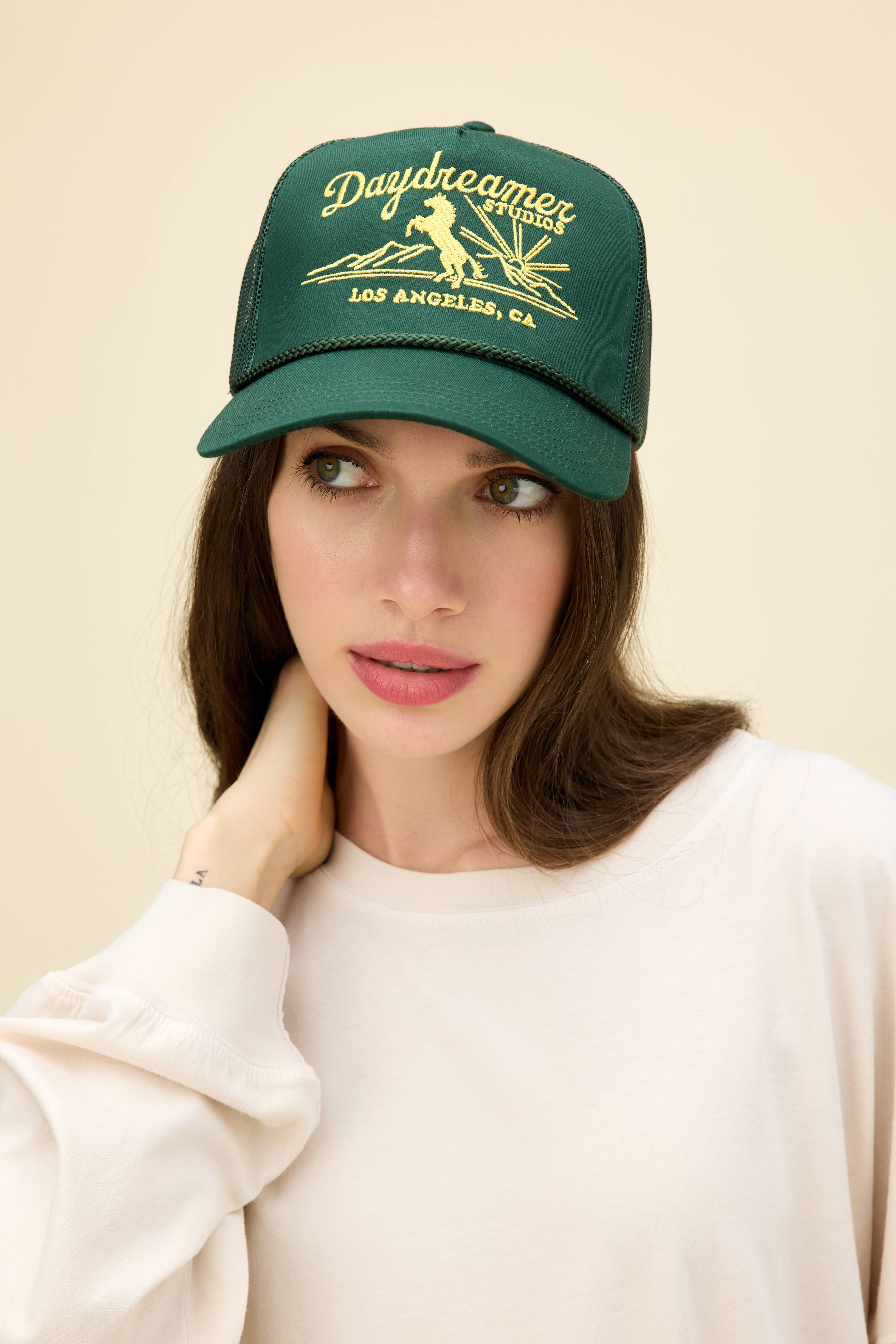 Daydreamer Studios Trucker Hat in Dark Green | Daydreamer