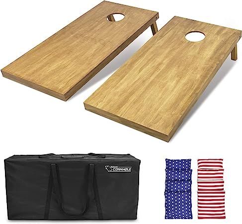 GoSports 4feet x 2feet Regulation Size Wooden Cornhole Boards Set - Includes Carrying Case and Ov... | Amazon (US)