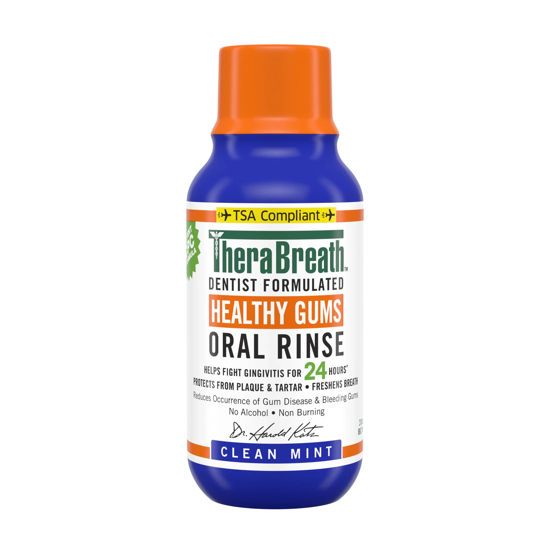 TheraBreath Healthy Gums Mouthwash, Antigingivitis Mouth Rinse for Adults, Clean Mint, 3 oz | Walmart (US)