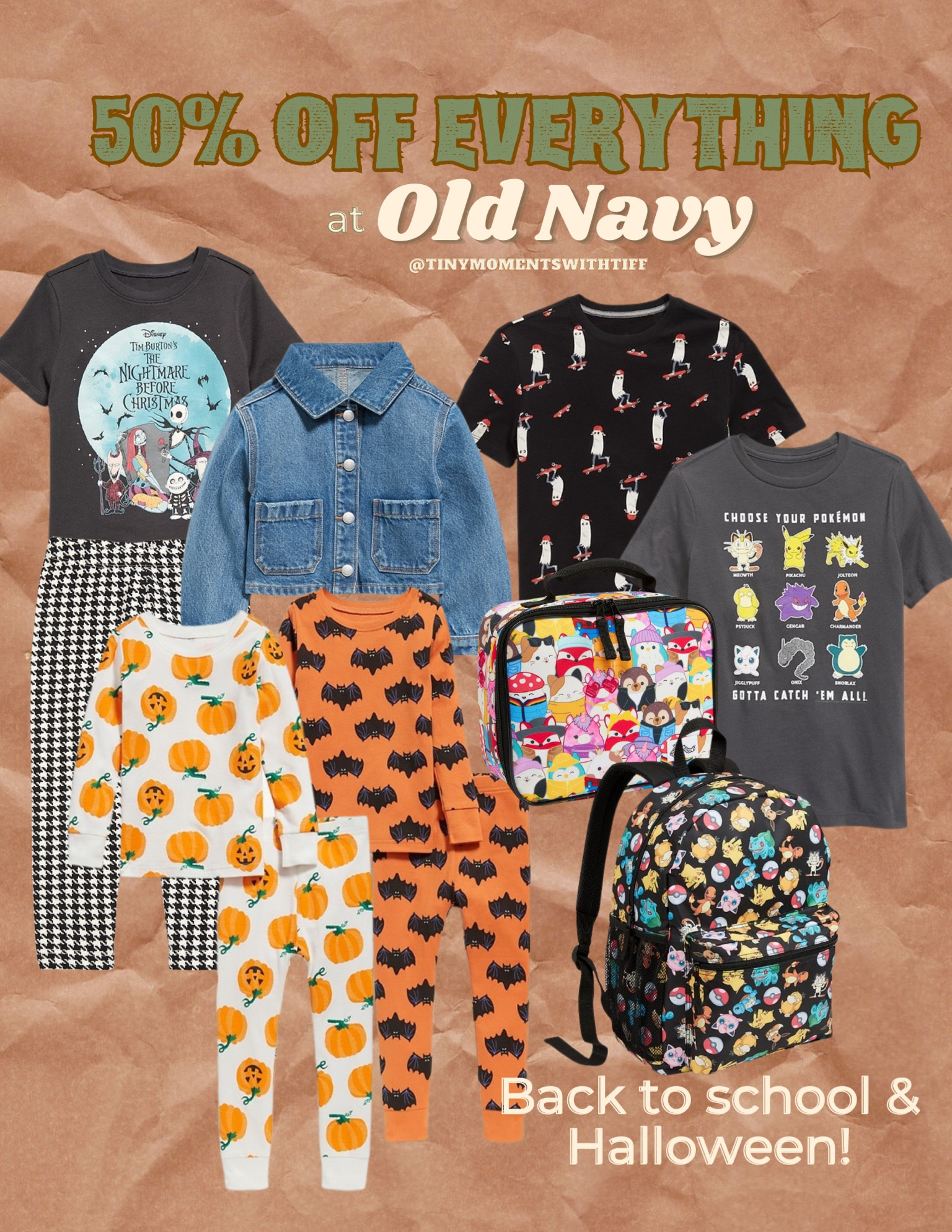 50% OFF the ENTIRE site! Stock up on back to school deals & some Halloween. Here are some things I grabbed. ☺️


Nightmare before Christmas 
Toddler Fall clothes
Toddler Halloween
Toddler Fall outfit
Plaid leggings
Old Navy
Halloween pajamas for kids
Toddler Halloween pjs
Back to school
Pokémon backpack
Bookbag
Backpack
Ghost
Pumpkin
Squishmallow 
Boys fall clothes
Boys fall outfit

#LTKfamily #LTKBacktoSchool #LTKkids