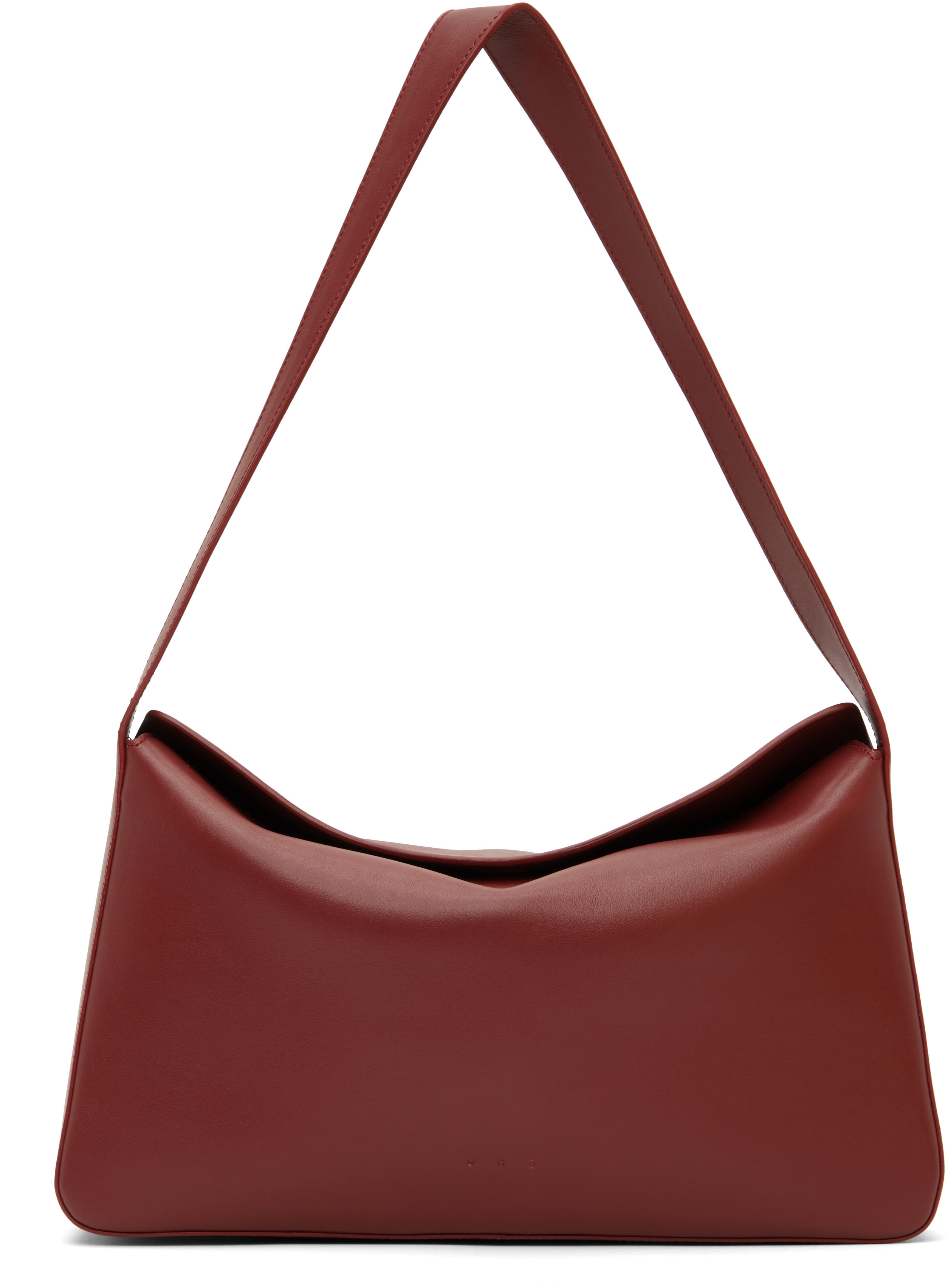 Aesther Ekme Burgundy Soft Baguette Bag | SSENSE