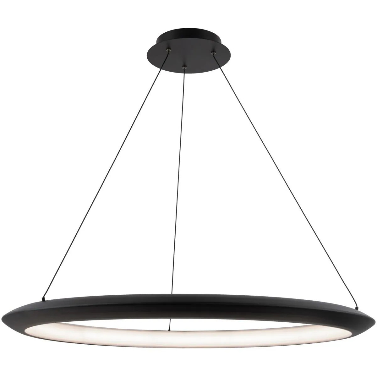 Modern Forms PD-55036-30-BK The Ring LED 36 inch Black Chandelier Ceiling Light in 3000K 36in one_size | 1846819 | Lowe's