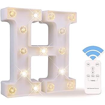 Obrecis White Light Up Marquee LED Letter Sign with Remote Timer Dimmable for Party Wedding Decor... | Amazon (US)