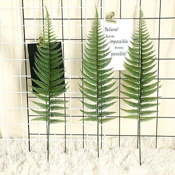 CATTREE Artificial Shrubs Leaves, Plastic Plants Fern Grass Leaf Fake Bushes Indoor Outdoor Home ... | Amazon (US)